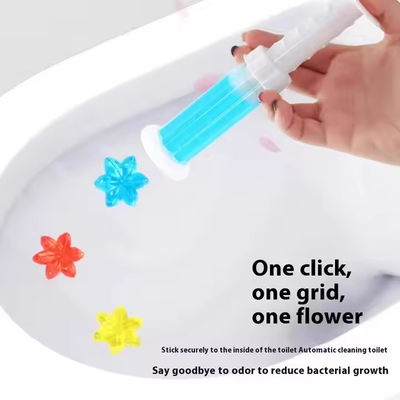 قیمت خوب Creative Disposable Flower Gel Deodorizer Fresh Fragrance Bathroom Air Freshener Toilet Gel آنلاین