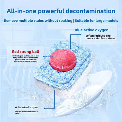 Good price OEM Customizable Three-in-One Solid Low-Temperature Effective Powerful Decontamination Eco-Friendly Dishwasher Tablets online
