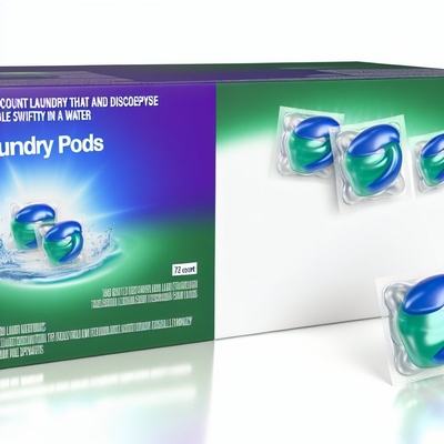 72 Waschmittel-Pods, einfach zu verwenden und lösen sich in Wasser auf